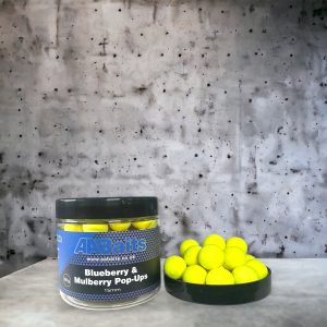 15mm Pop ups - Blueberry & Mulberry (Fluoro Yellow)